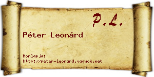 Péter Leonárd névjegykártya